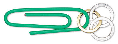 Jump rings on a paperclip